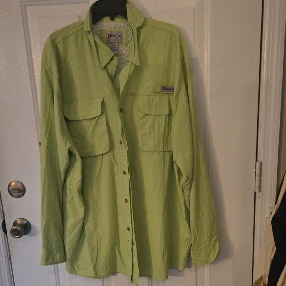 Bimini Bay Lime Green Long Sleeve Shirt